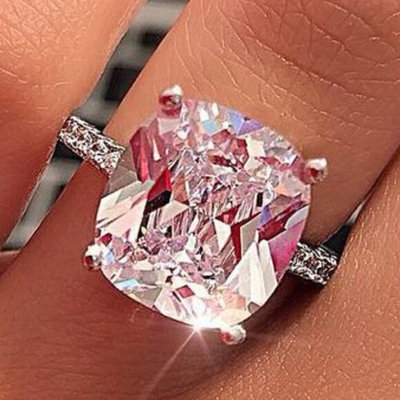 Super Large Independent Pure Gemstone Luxury Wedding Rings for Women, PD263 - Picture 1 of 4